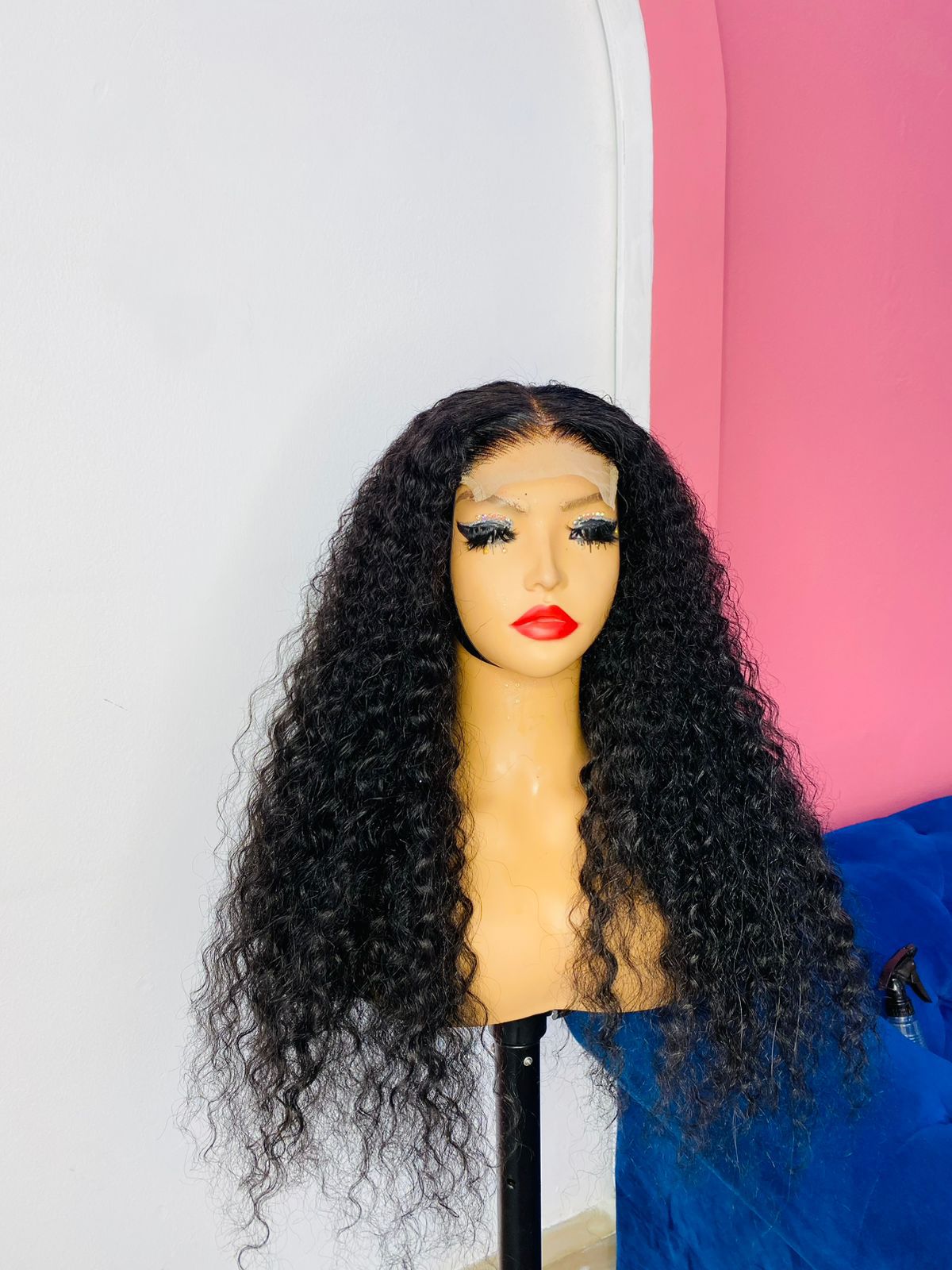26" 4x4 Glueless Water Wave Black